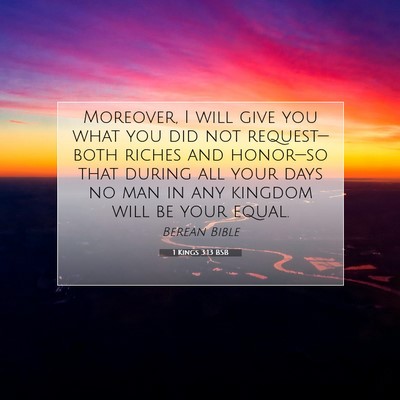 Picture 07 - 1 Kings 3:13 BSB - Moreover, I will give you what you did not - Bible Verse Picture