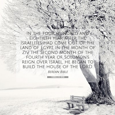 Picture 07 - 1 Kings 6:1 BSB - In the four hundred and eightieth year after the - Bible Verse Picture