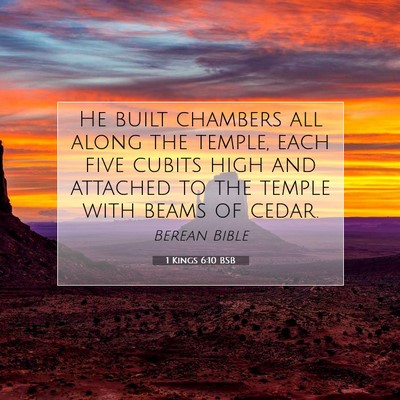 Picture 07 - 1 Kings 6:10 BSB - He built chambers all along the temple, each five - Bible Verse Picture