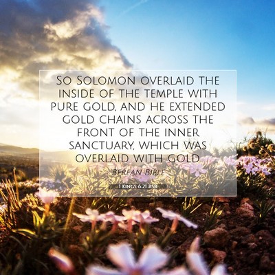 Picture 07 - 1 Kings 6:21 BSB - So Solomon overlaid the inside of the temple with - Bible Verse Picture