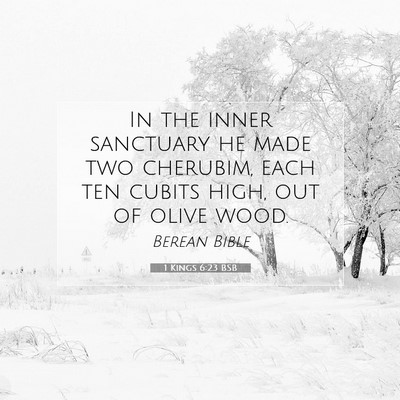 Picture 07 - 1 Kings 6:23 BSB - In the inner sanctuary he made two cherubim, each - Bible Verse Picture