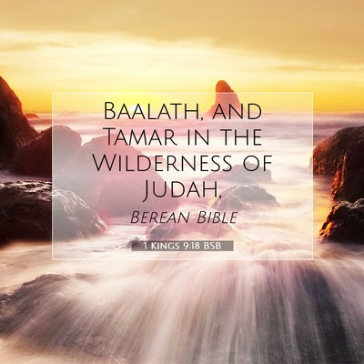 Picture 07 - 1 Kings 9:18 BSB - Baalath, and Tamar in the Wilderness of - Bible Verse Picture