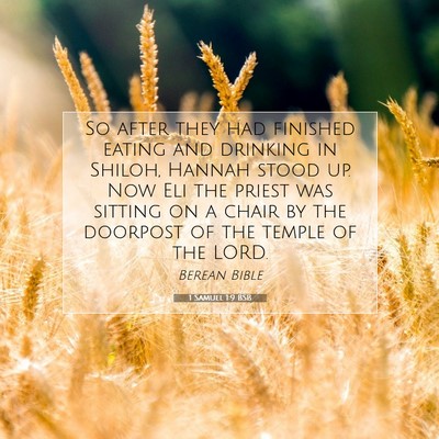 Picture 07 - 1 Samuel 1:9 BSB - So after they had finished eating and drinking in - Bible Verse Picture