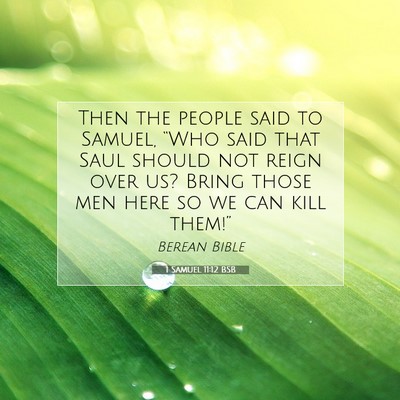 Picture 07 - 1 Samuel 11:12 BSB - Then the people said to Samuel, “Who said that - Bible Verse Picture