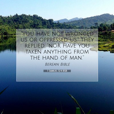 Picture 07 - 1 Samuel 12:4 BSB - “You have not wronged us or oppressed us,” - Bible Verse Picture