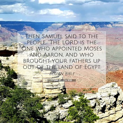 Picture 07 - 1 Samuel 12:6 BSB - Then Samuel said to the people, “The LORD is - Bible Verse Picture