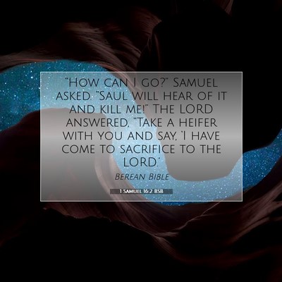 Picture 07 - 1 Samuel 16:2 BSB - “How can I go?” Samuel asked. “Saul will - Bible Verse Picture
