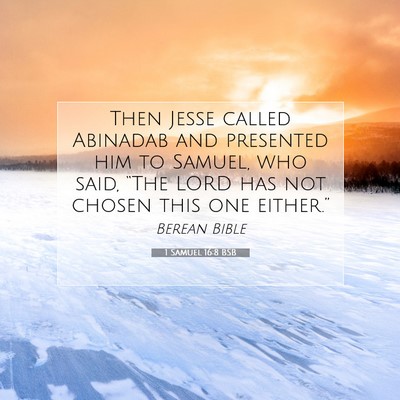 Picture 07 - 1 Samuel 16:8 BSB - Then Jesse called Abinadab and presented him to - Bible Verse Picture