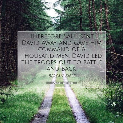 Picture 07 - 1 Samuel 18:13 BSB - Therefore Saul sent David away and gave him - Bible Verse Picture