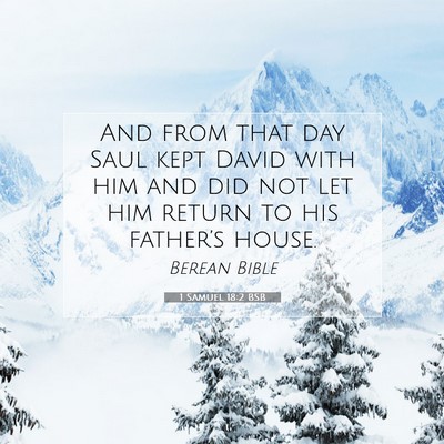 Picture 07 - 1 Samuel 18:2 BSB - And from that day Saul kept David with him and - Bible Verse Picture