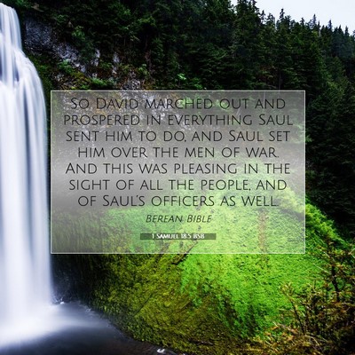 Picture 07 - 1 Samuel 18:5 BSB - So David marched out and prospered in everything - Bible Verse Picture