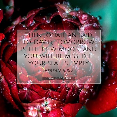 Picture 07 - 1 Samuel 20:18 BSB - Then Jonathan said to David, “Tomorrow is the - Bible Verse Picture