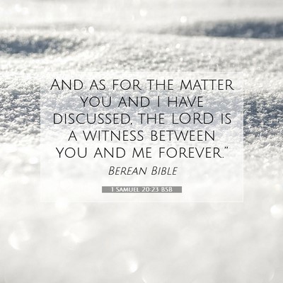 Picture 07 - 1 Samuel 20:23 BSB - And as for the matter you and I have discussed, - Bible Verse Picture