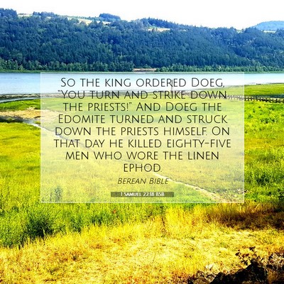 Picture 07 - 1 Samuel 22:18 BSB - So the king ordered Doeg, “You turn and strike - Bible Verse Picture