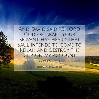 Picture 07 - 1 Samuel 23:10 BSB - And David said, “O LORD, God of Israel, Your - Bible Verse Picture