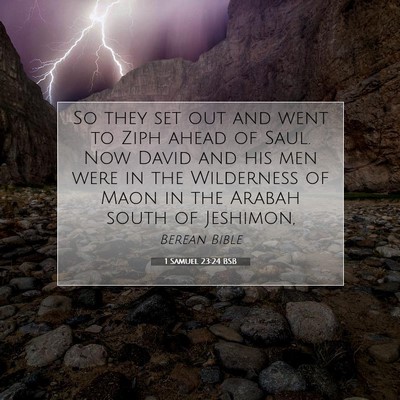 Picture 07 - 1 Samuel 23:24 BSB - So they set out and went to Ziph ahead of Saul. - Bible Verse Picture