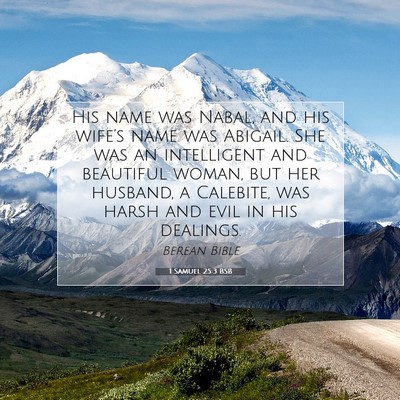 Picture 07 - 1 Samuel 25:3 BSB - His name was Nabal, and his wife’s name was - Bible Verse Picture