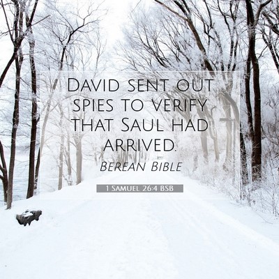 Picture 07 - 1 Samuel 26:4 BSB - David sent out spies to verify that Saul had - Bible Verse Picture