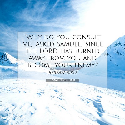 Picture 07 - 1 Samuel 28:16 BSB - “Why do you consult me,” asked Samuel, - Bible Verse Picture