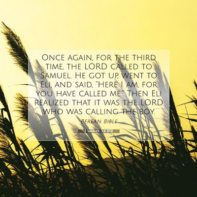 Picture 07 - 1 Samuel 3:8 BSB - Once again, for the third time, the LORD called - Bible Verse Picture