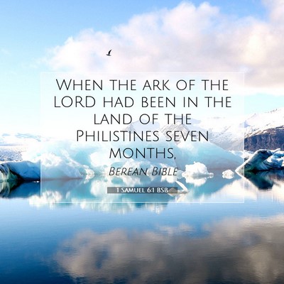 Picture 07 - 1 Samuel 6:1 BSB - When the ark of the LORD had been in the land of - Bible Verse Picture