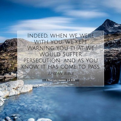 Picture 07 - 1 Thessalonians 3:4 BSB - Indeed, when we were with you, we kept warning - Bible Verse Picture