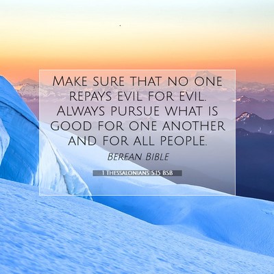 Picture 07 - 1 Thessalonians 5:15 BSB - Make sure that no one repays evil for evil. - Bible Verse Picture