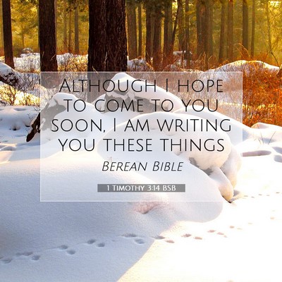 Picture 07 - 1 Timothy 3:14 BSB - Although I hope to come to you soon, I am writing - Bible Verse Picture