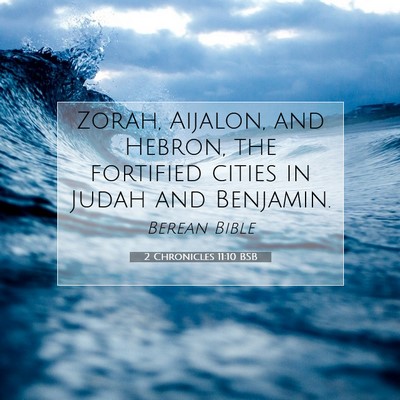 Picture 07 - 2 Chronicles 11:10 BSB - Zorah, Aijalon, and Hebron, the fortified cities - Bible Verse Picture