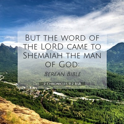 Picture 07 - 2 Chronicles 11:2 BSB - But the word of the LORD came to Shemaiah the man - Bible Verse Picture
