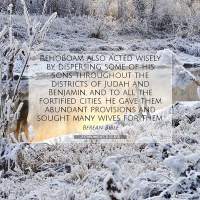 Picture 07 - 2 Chronicles 11:23 BSB - Rehoboam also acted wisely by dispersing some of - Bible Verse Picture