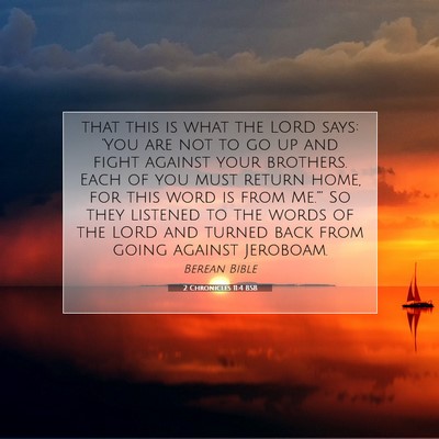 Picture 07 - 2 Chronicles 11:4 BSB - that this is what the LORD says: ‘You are not - Bible Verse Picture