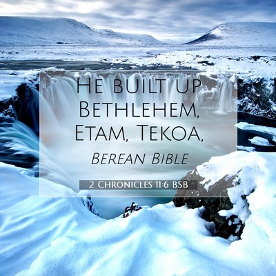 Picture 07 - 2 Chronicles 11:6 BSB - He built up Bethlehem, Etam, - Bible Verse Picture