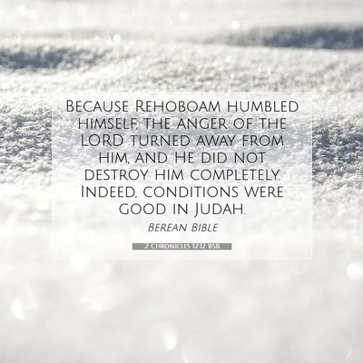 Picture 07 - 2 Chronicles 12:12 BSB - Because Rehoboam humbled himself, the anger of - Bible Verse Picture