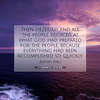 Picture 07 - 2 Chronicles 29:36 BSB - Then Hezekiah and all the people rejoiced at what - Bible Verse Picture