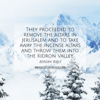 Picture 07 - 2 Chronicles 30:14 BSB - They proceeded to remove the altars in Jerusalem - Bible Verse Picture
