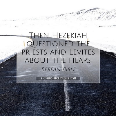 Picture 07 - 2 Chronicles 31:9 BSB - Then Hezekiah questioned the priests and Levites - Bible Verse Picture