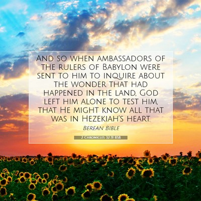 Picture 07 - 2 Chronicles 32:31 BSB - And so when ambassadors of the rulers of Babylon - Bible Verse Picture