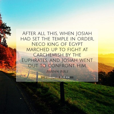 Picture 07 - 2 Chronicles 35:20 BSB - After all this, when Josiah had set the temple in - Bible Verse Picture