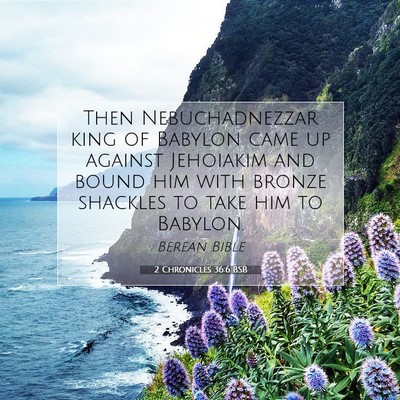 Picture 07 - 2 Chronicles 36:6 BSB - Then Nebuchadnezzar king of Babylon came up - Bible Verse Picture