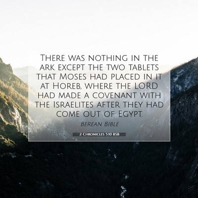 Picture 07 - 2 Chronicles 5:10 BSB - There was nothing in the ark except the two - Bible Verse Picture