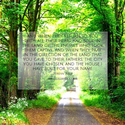 Picture 07 - 2 Chronicles 6:38 BSB - and when they return to You with all their heart - Bible Verse Picture