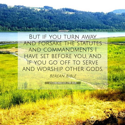 Picture 07 - 2 Chronicles 7:19 BSB - But if you turn away and forsake the statutes and - Bible Verse Picture