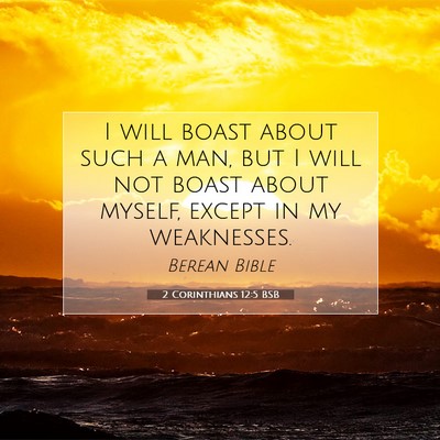 Picture 07 - 2 Corinthians 12:5 BSB - I will boast about such a man, but I will not - Bible Verse Picture
