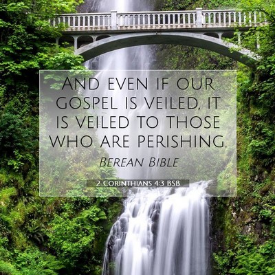 Picture 07 - 2 Corinthians 4:3 BSB - And even if our gospel is veiled, it is veiled to - Bible Verse Picture