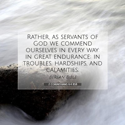 Picture 07 - 2 Corinthians 6:4 BSB - Rather, as servants of God we commend ourselves - Bible Verse Picture