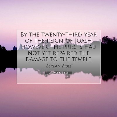 Picture 07 - 2 Kings 12:6 BSB - By the twenty-third year of the reign of Joash, - Bible Verse Picture