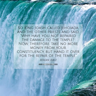 Picture 07 - 2 Kings 12:7 BSB - So King Joash called Jehoiada and the other - Bible Verse Picture