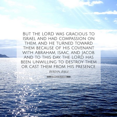 Picture 07 - 2 Kings 13:23 BSB - But the LORD was gracious to Israel and had - Bible Verse Picture