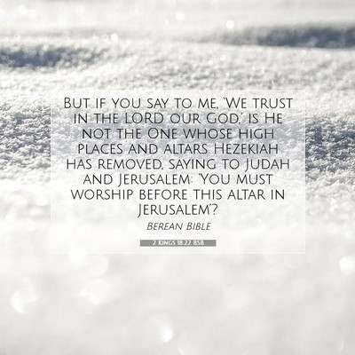 Picture 07 - 2 Kings 18:22 BSB - But if you say to me, ‘We trust in the LORD our - Bible Verse Picture